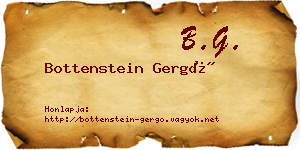 Bottenstein Gergő névjegykártya